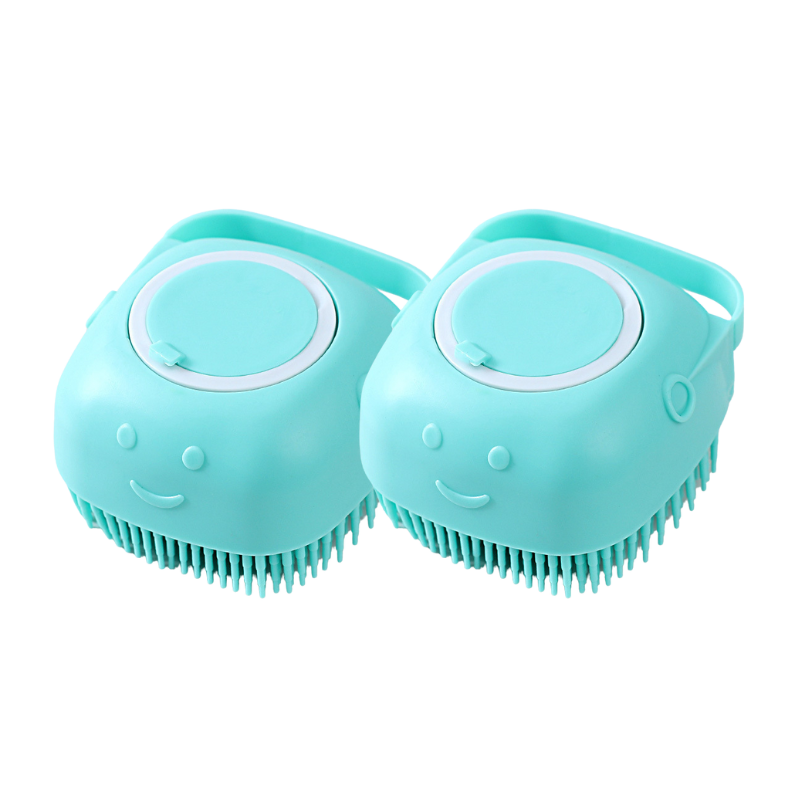Escova de Banho e Massagem para Pets (com Depósito para Shampoo)