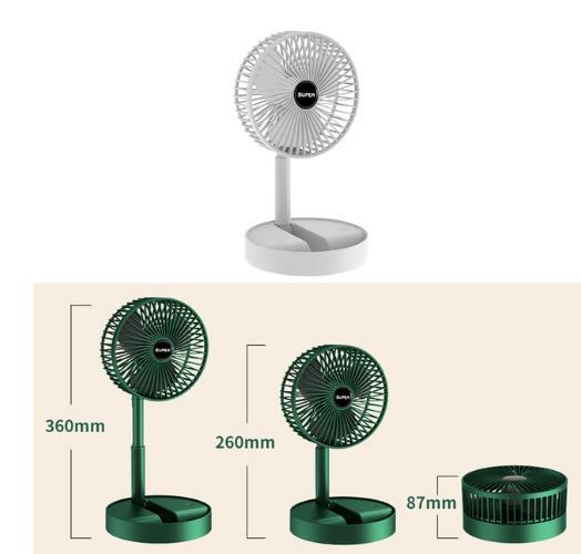Ventilador dobrável usb desktop armazenamento doméstico ventilador elétrico fengsan