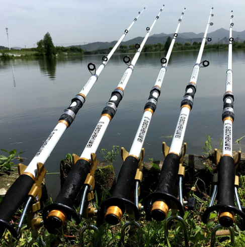 Vara De Pesca Telescópica De Carbono