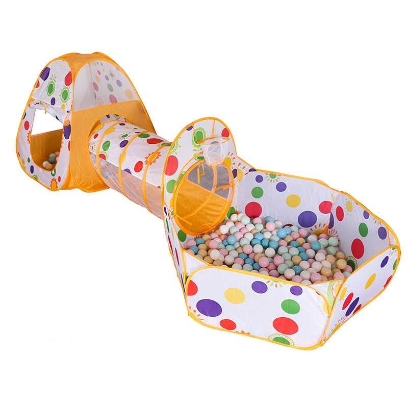 Casinha com Piscina de Bolinha Infantil 3 em 1 - Play Tent Imbaby