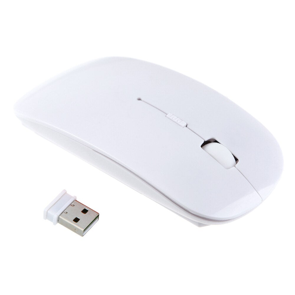 Mouse Óptico Sem Fio - Super Slim Wireless 2.4G 1600 DPI