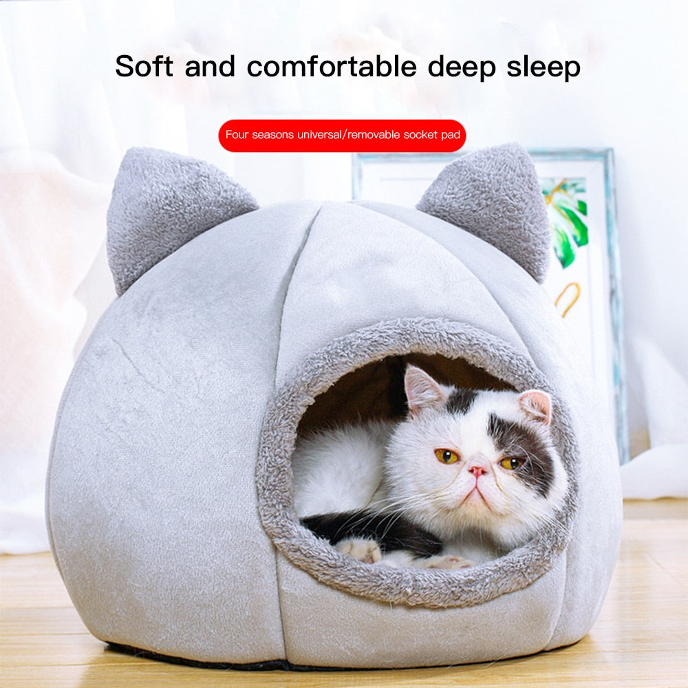 Casinha para Pets com Orelhas de Gato