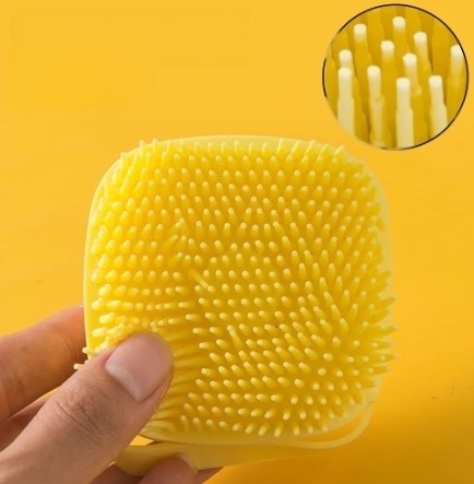 Escova de Banho e Massagem para Pets (com Depósito para Shampoo)