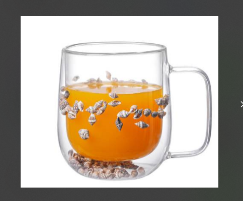 Xícara com Camada Dupla de Vidro