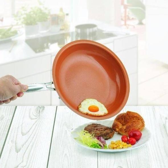 Panela de Cobre Tipo Frigideira Antiaderente - MaxChef