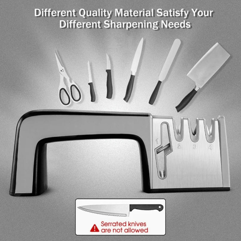Afiador Amolador de Facas e Tesouras Profissional 4 em 1