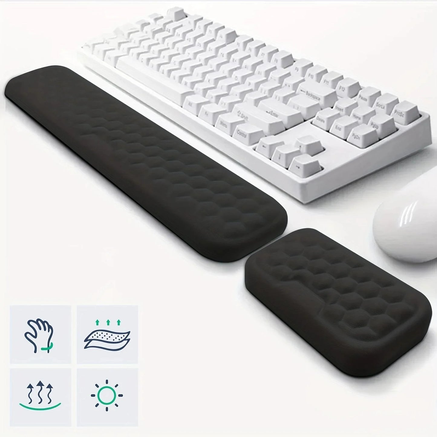 Almofada de Apoio do Pulso para Mouse e Teclado