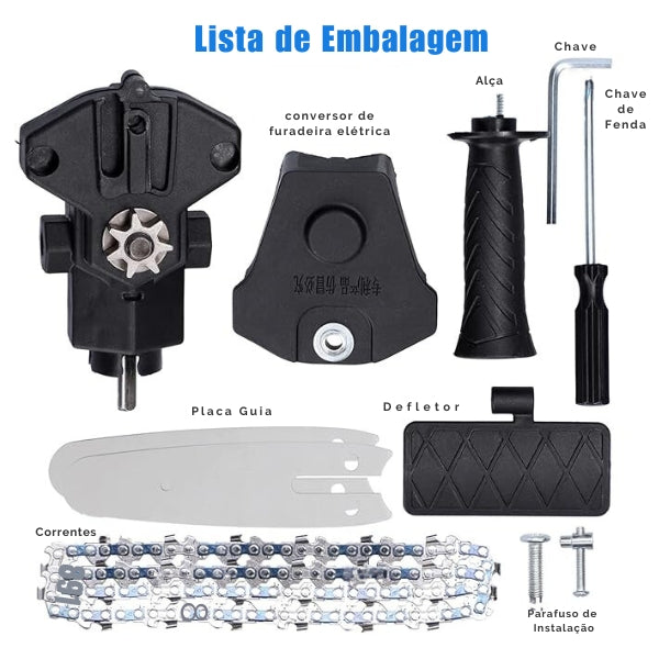 Adaptador Motosserra para Furadeira e Parafusadeira