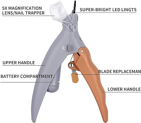 Aparador de Unhas para Pets com LED