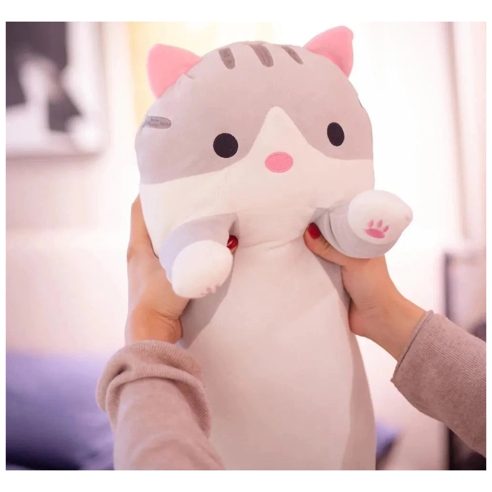 Almofada do Gato Salsichinha de Pelúcia