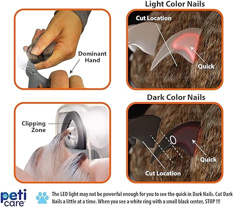 Aparador de Unhas para Pets com LED