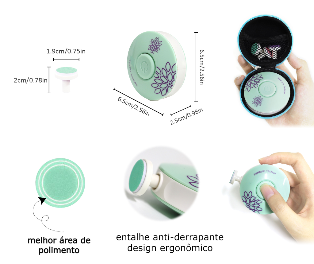 Aparador Lixador de Unhas Elétrico para Crianças