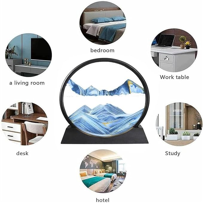 Ampulheta Decorativa - Paisagem de Areia do Mar