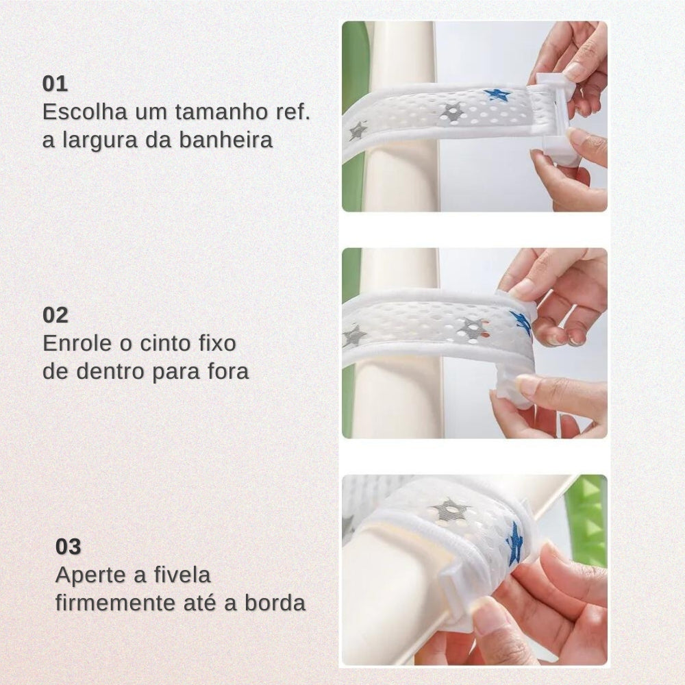 Assento de Banho tipo Rede para Banheira do Bebê - Universal com 5 Pontas