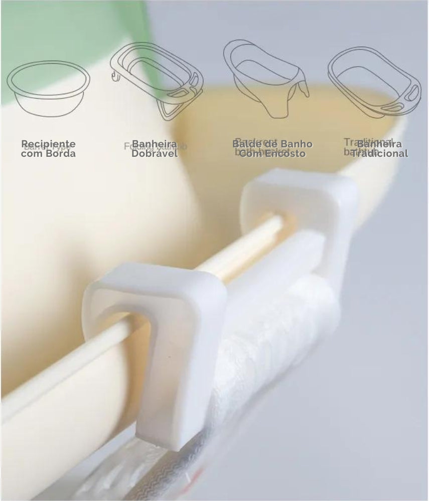 Assento de Banho tipo Rede para Banheira do Bebê - Universal com 5 Pontas