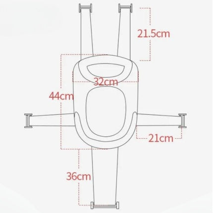 Assento de Banho tipo Rede para Banheira do Bebê - Universal com 5 Pontas