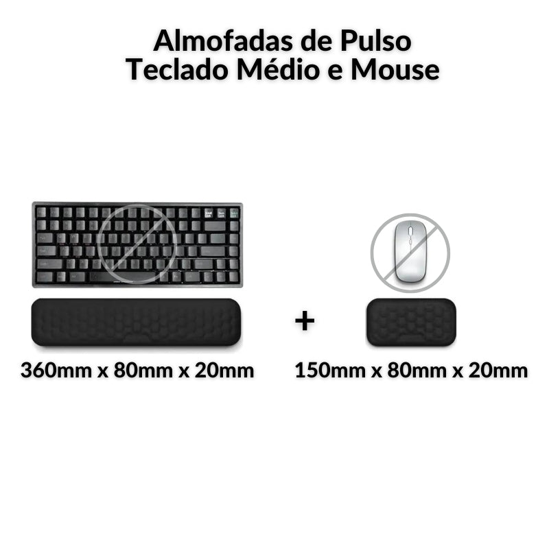 Almofada de Apoio do Pulso para Mouse e Teclado
