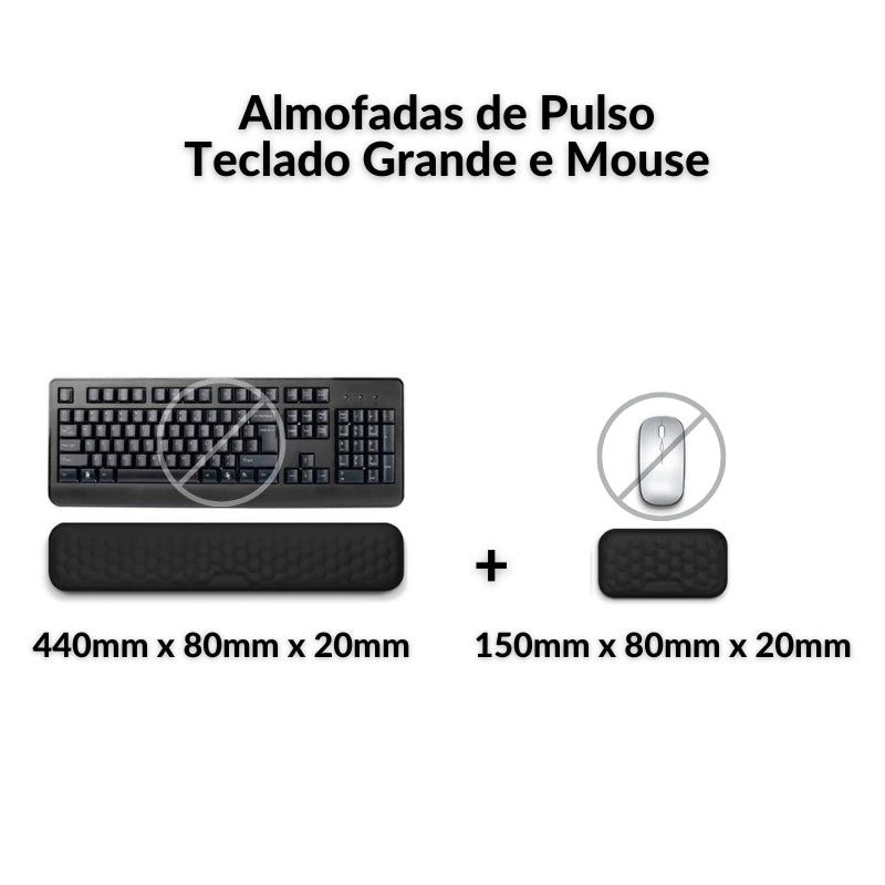 Almofada de Apoio do Pulso para Mouse e Teclado
