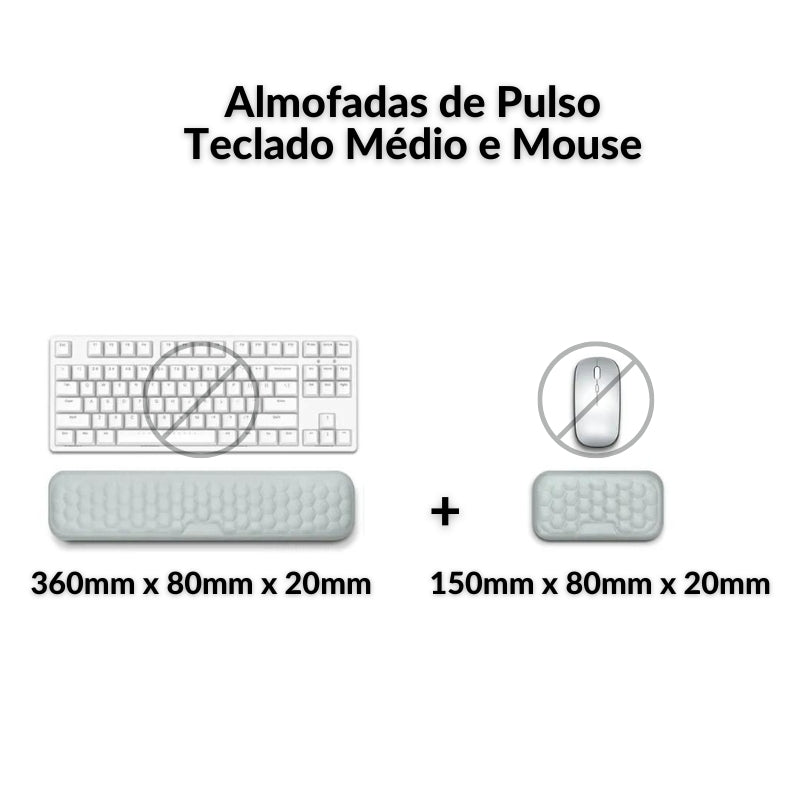 Almofada de Apoio do Pulso para Mouse e Teclado