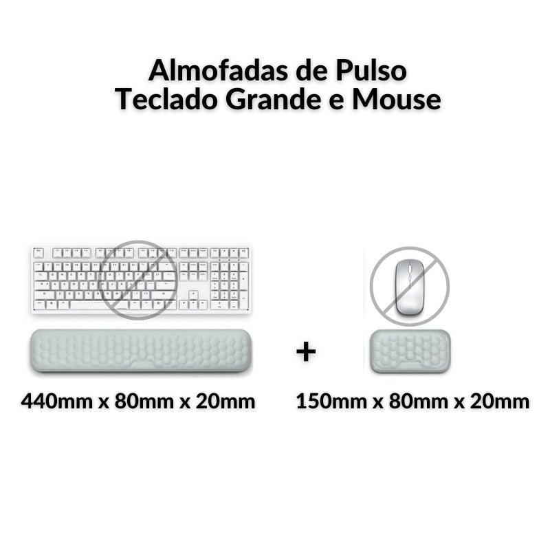 Almofada de Apoio do Pulso para Mouse e Teclado