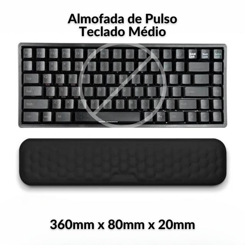 Almofada de Apoio do Pulso para Mouse e Teclado
