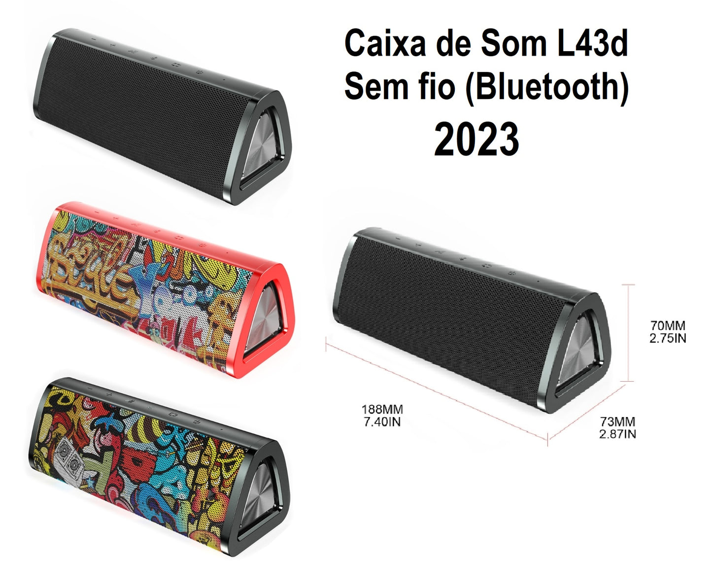 Caixa de Som Alto Falante L43d Sem Fio (Bluetooth)