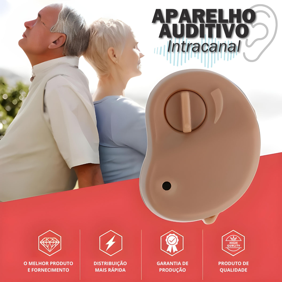 Aparelho Auditivo Intracanal  - GE-88