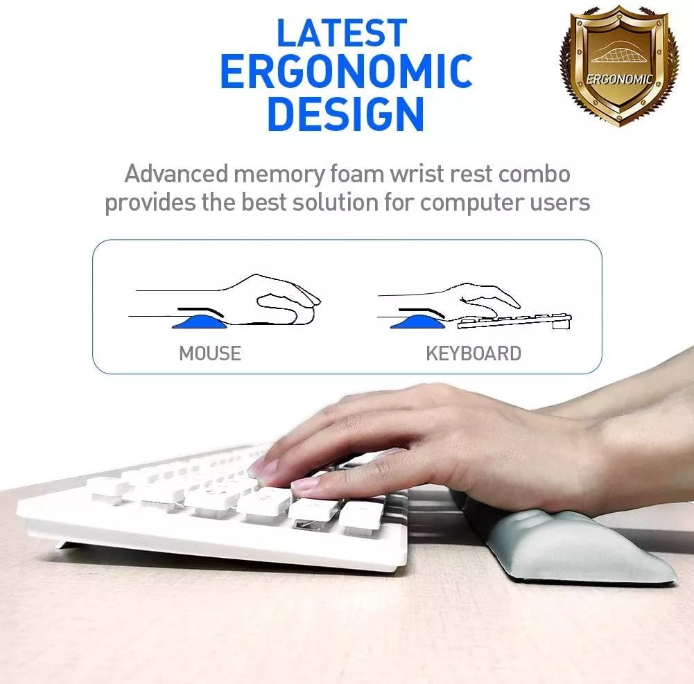 Almofada de Apoio do Pulso para Mouse e Teclado