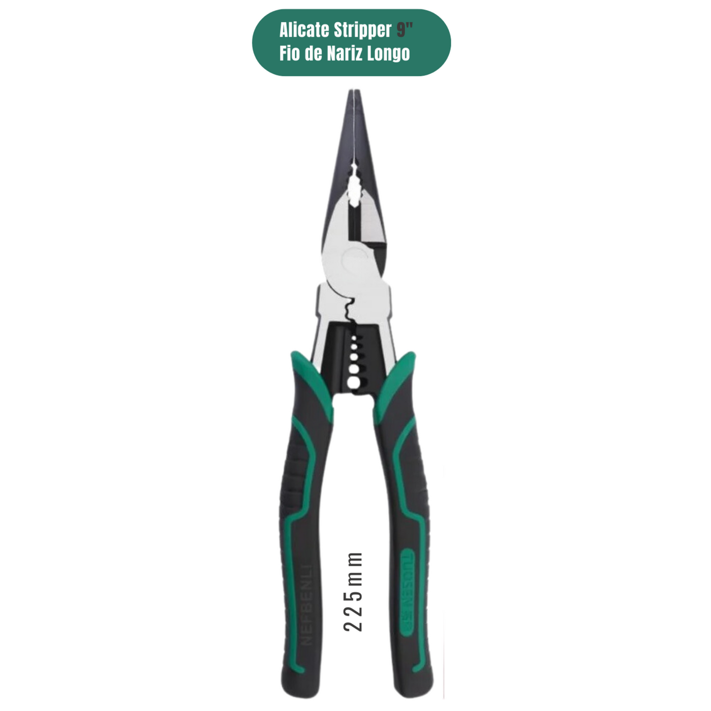 Alicates Multifuncionais em Aço Cromo-Molibdênio.