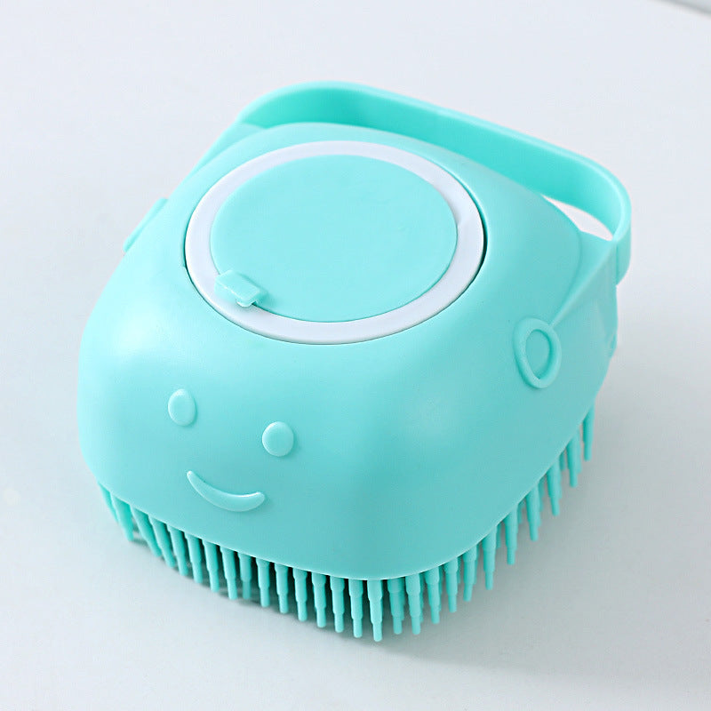 Escova de Banho e Massagem para Pets (com Depósito para Shampoo)