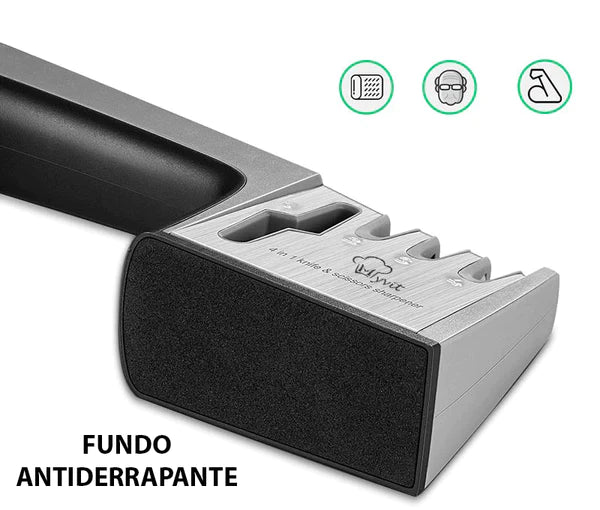 Afiador Amolador de Facas e Tesouras Profissional 4 em 1