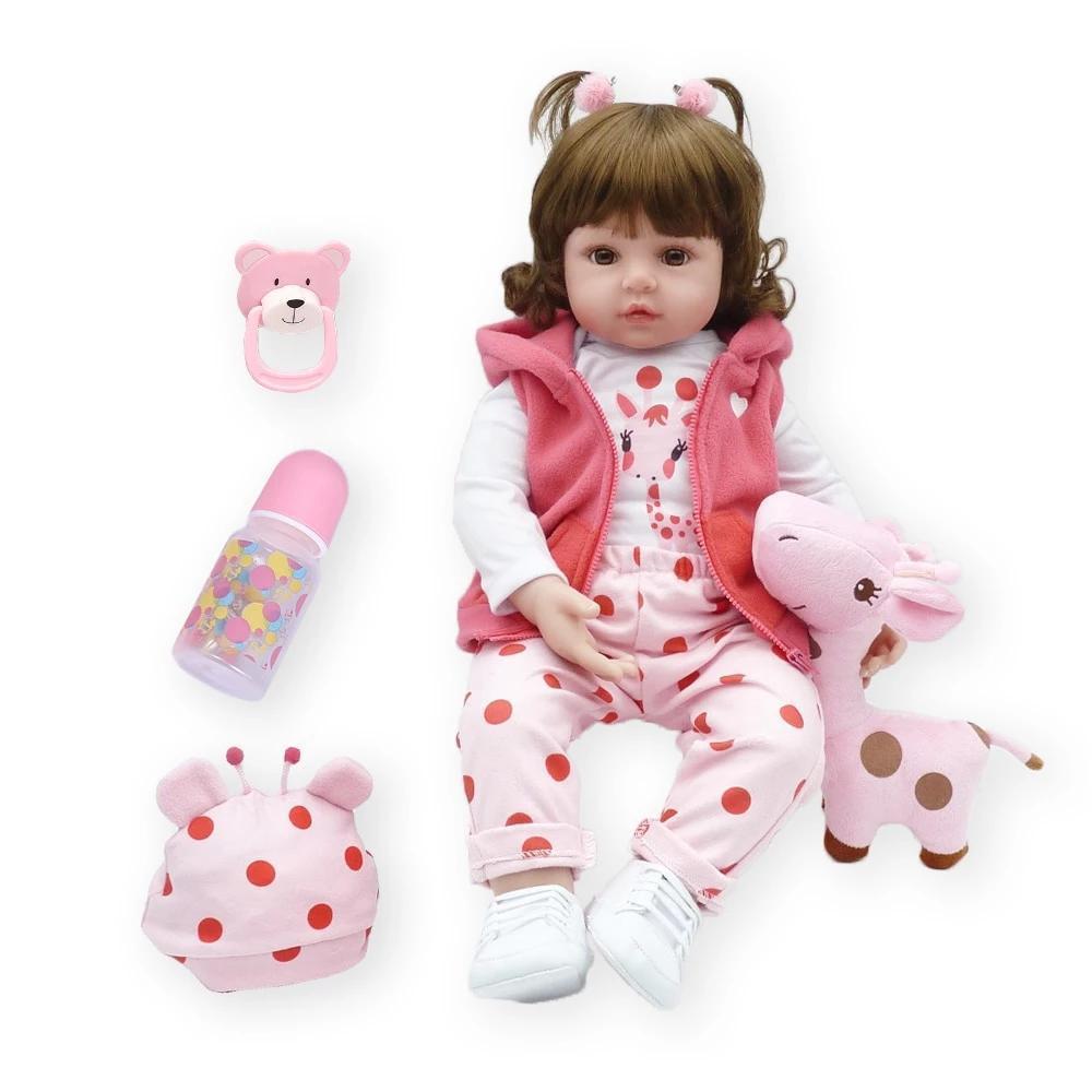 Boneca Bebê Reborn - Julie (com Touquinha e Girafa)