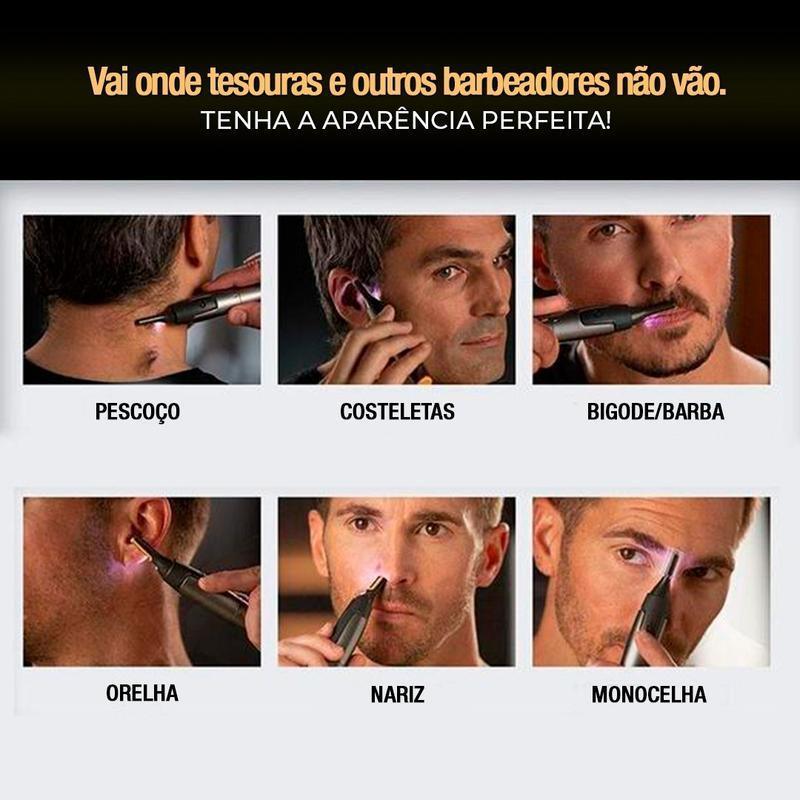 Aparador de Alta Precisão para Barba, Bigode, Sobrancelha e Nariz - Cut Max 1049