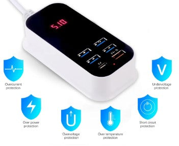 Carregador de Smartphone com 6 entradas USB