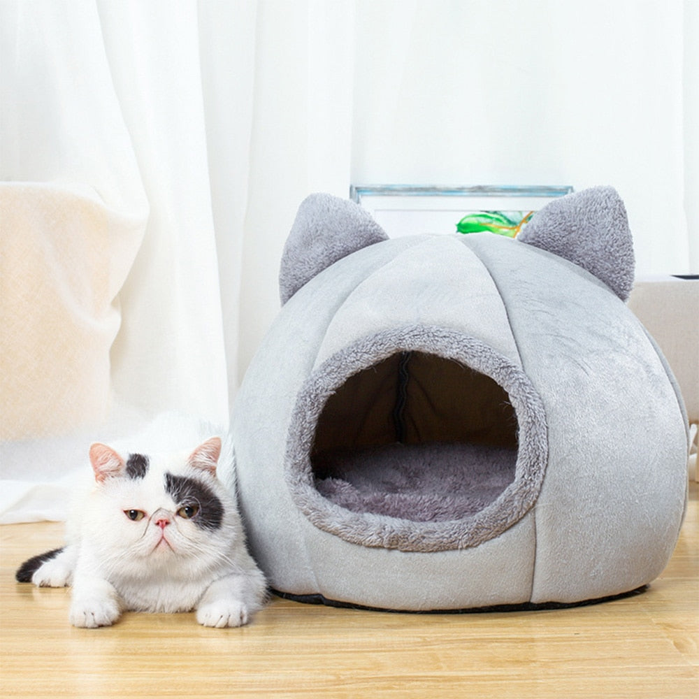 Casinha para Pets com Orelhas de Gato