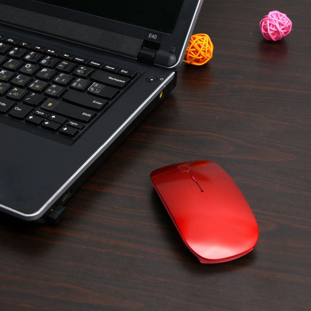 Mouse Óptico Sem Fio - Super Slim Wireless 2.4G 1600 DPI