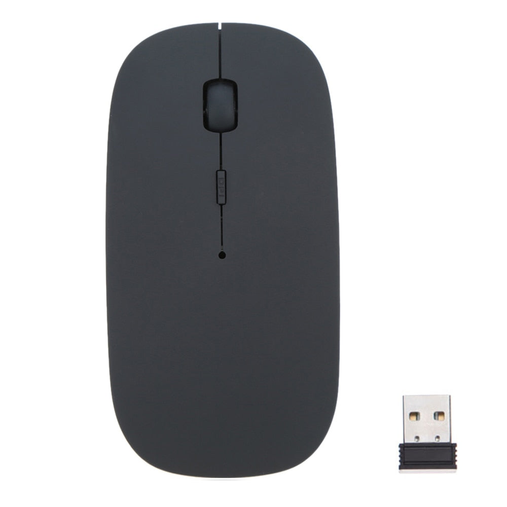 Mouse Óptico Sem Fio - Super Slim Wireless 2.4G 1600 DPI
