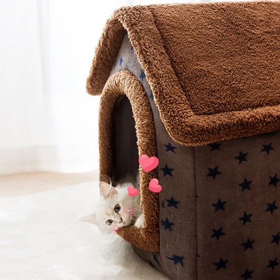 Casa para Pets Coberta de Pelúcia - PetCool